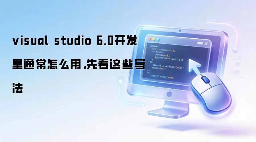 visual studio 6.0开发里通常怎么用,先看这些写法