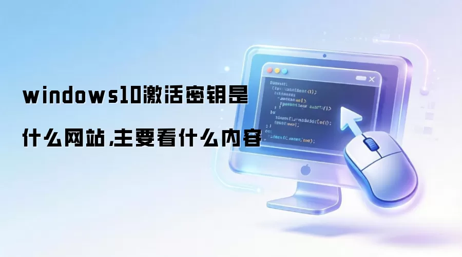 windows10激活密钥是什么网站,主要看什么内容