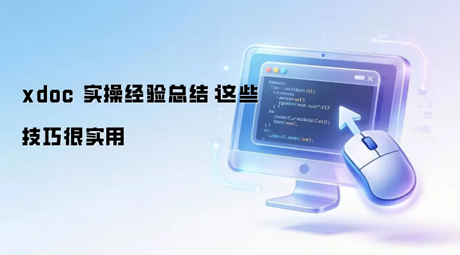 xdoc 实操经验总结:这些技巧很实用