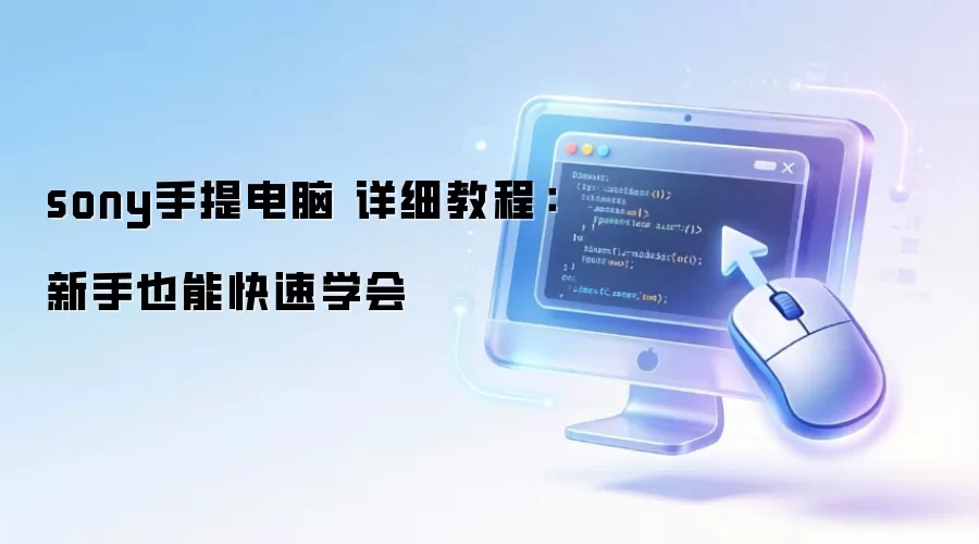 sony手提电脑 详细教程:新手也能快速学会