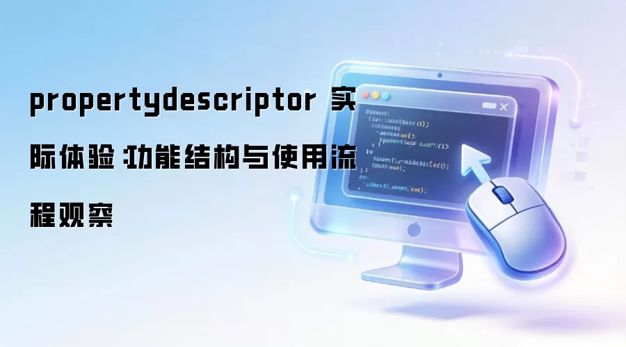 propertydescriptor 实际体验:功能结构与使用流程观察