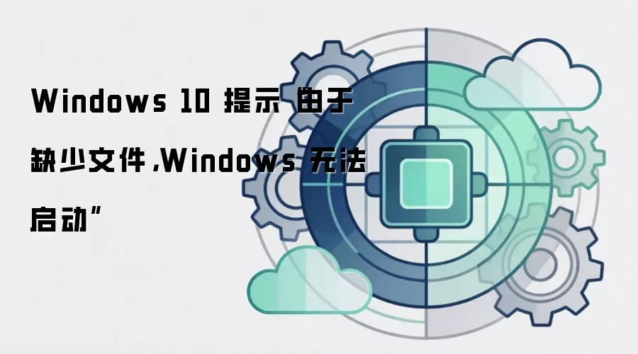 Windows 10 提示“由于缺少文件，Windows 无法启动”