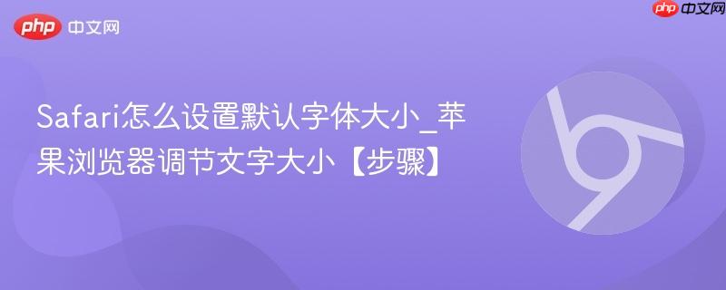 Safari怎么设置默认字体大小