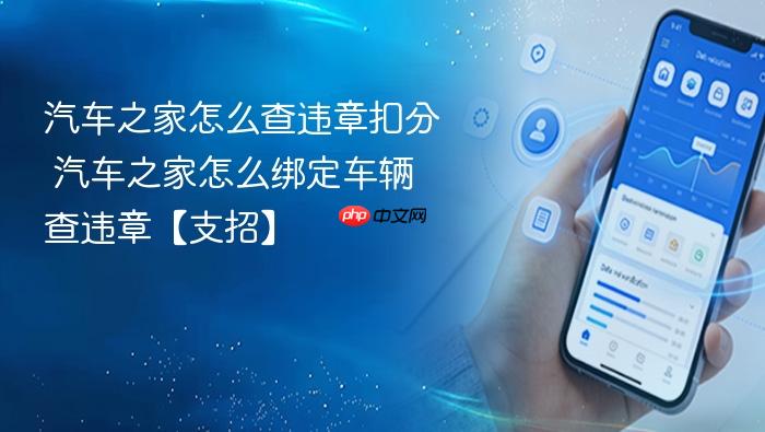 汽车之家怎么查违章扣分
