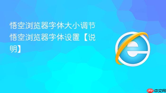 悟空浏览器字体大小调节