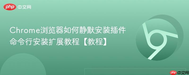 Chrome浏览器如何静默安装插件