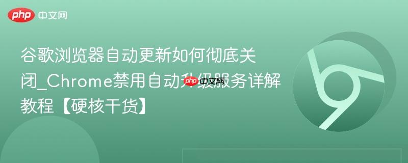 谷歌浏览器自动更新如何彻底关闭
