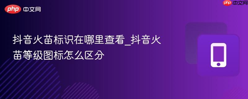 抖音火苗标识在哪里查看