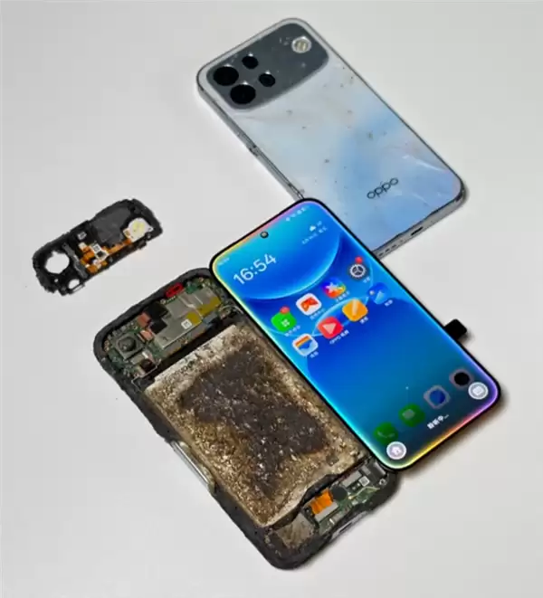 直面2000℃火箭尾焰冲击！OPPO A7 Pro Max机身都烧化了还功能正常：连电池都没坏