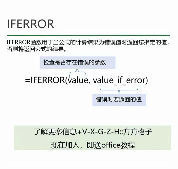 excel表格iferror函数怎么用