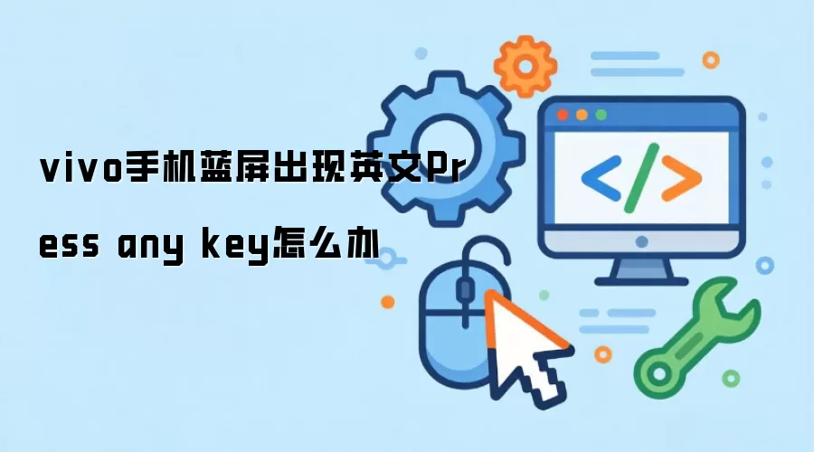 vivo手机蓝屏出现英文Press any key怎么办