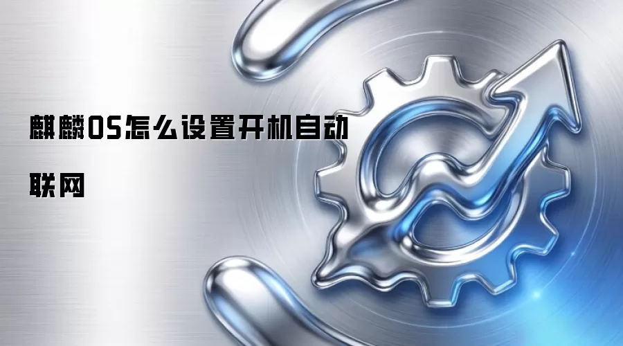 麒麟OS怎么设置开机自动联网