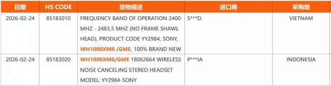 索尼 WH-1000XM6 头戴耳机将推出环保新色