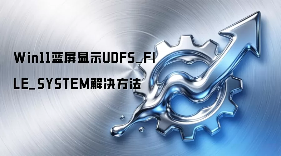 Win11蓝屏显示UDFS_FILE_SYSTEM解决方法