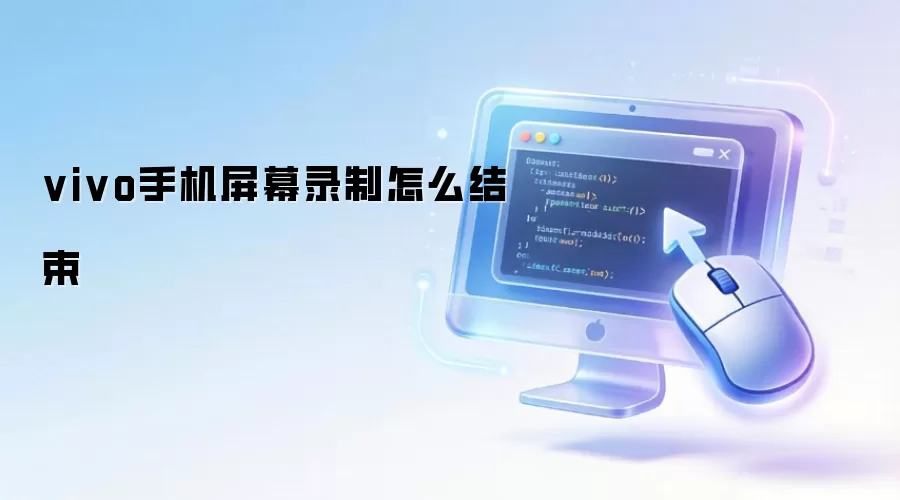 vivo手机屏幕录制怎么结束