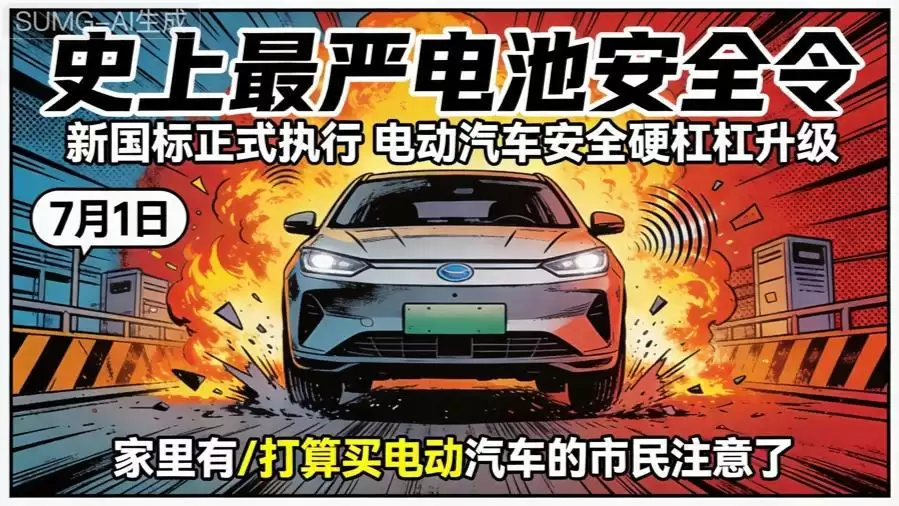 想买电车的消费者注意了！7月起，“史上最严电池安全令”落地
