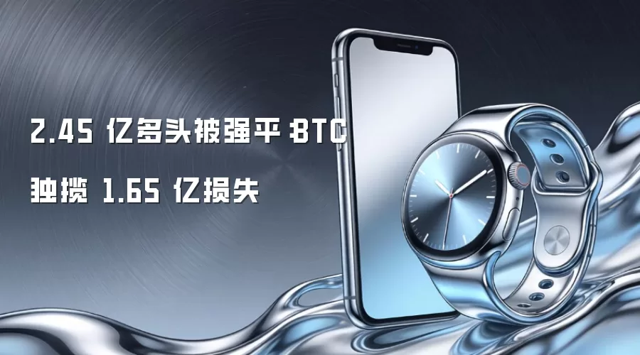 2.45 亿多头被强平：BTC 独揽 1.65 亿损失