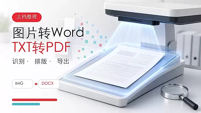 图片怎么转成Word？TXT内容如何整理成PDF？