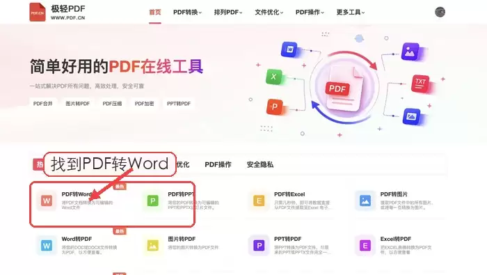 极轻PDF转Word入口