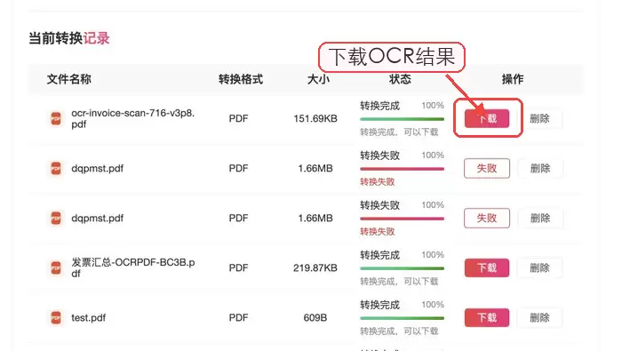 极轻PDF下载OCR识别结果