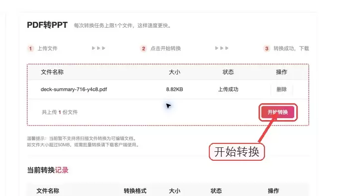 极轻PDF开始转换