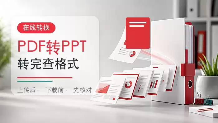 PDF转PPT怎么操作?在线免费转换和格式检查方法封面图