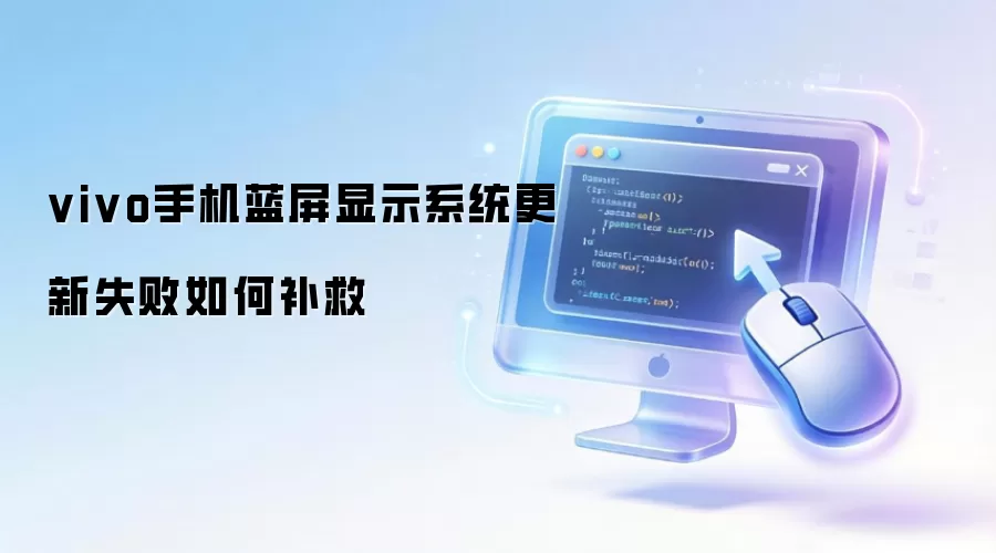 vivo手机蓝屏显示系统更新失败如何补救