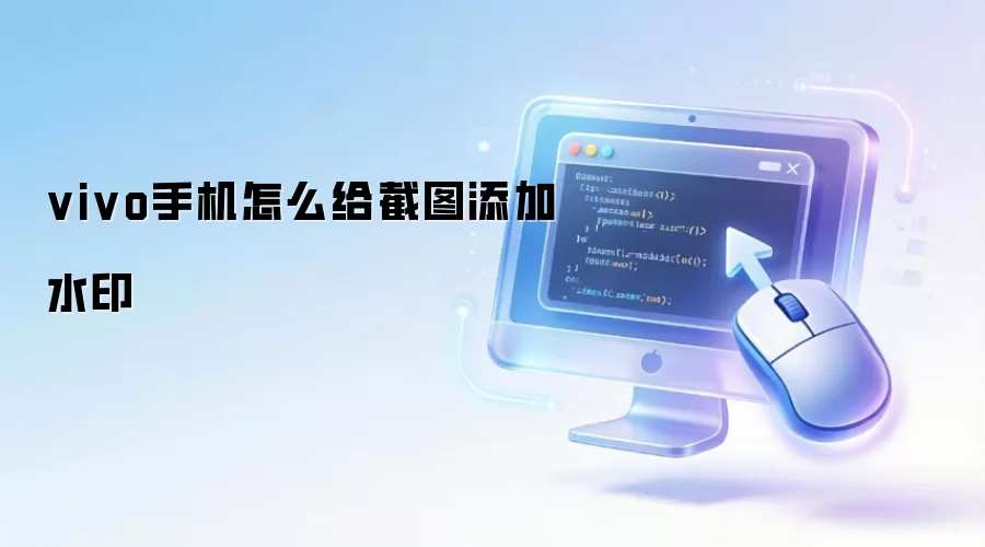 vivo手机怎么给截图添加水印