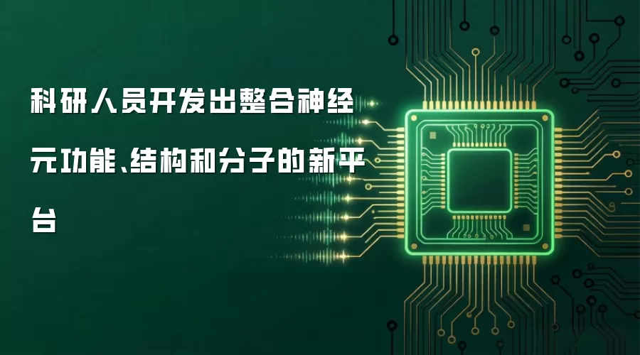 科研人员开发出整合神经元功能、结构和分子的新平台