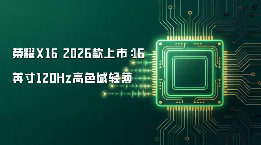 荣耀X16 2026款上市：16英寸120Hz高色域轻薄