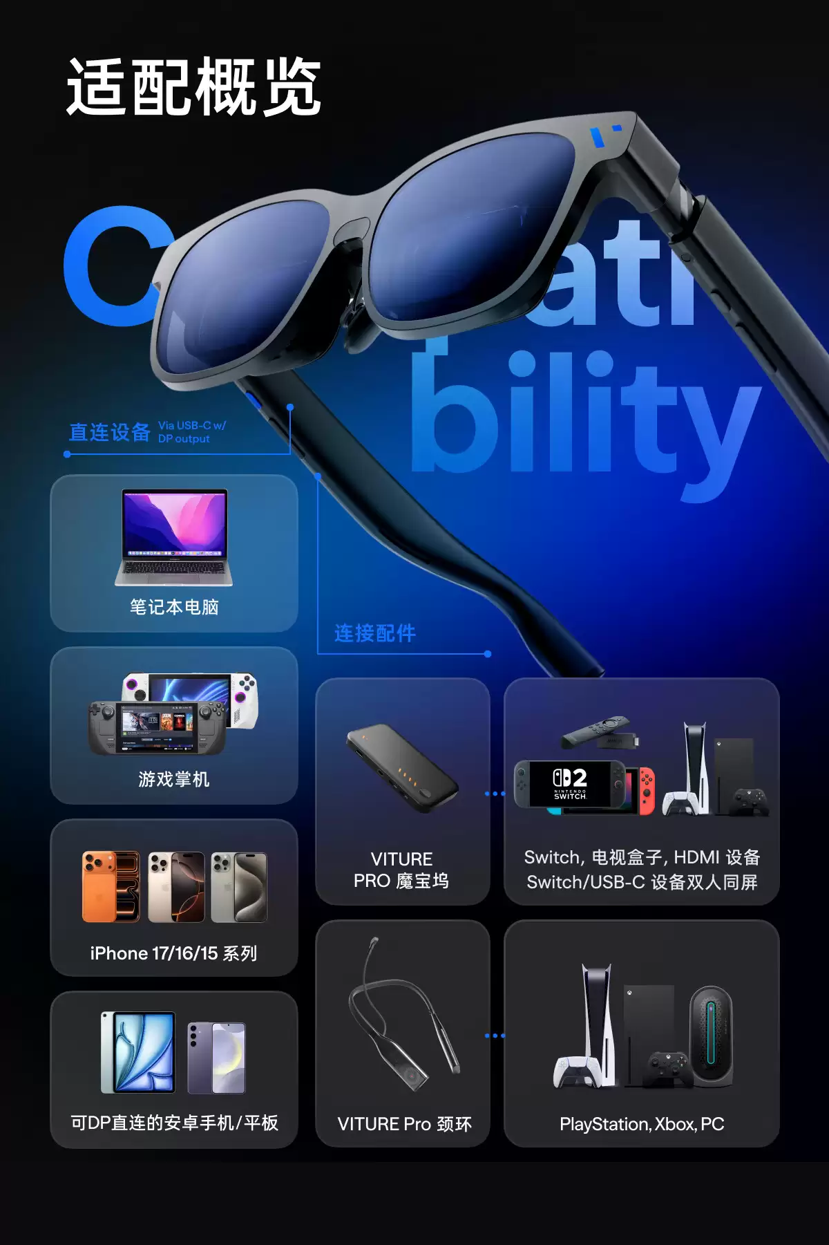 58° FOV + 9 档无极电致变色：VITURE Beast XR 智能眼镜 2646 元国补新低