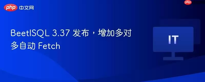 BeetlSQL 3.37 发布，增加多对多自动 Fetch