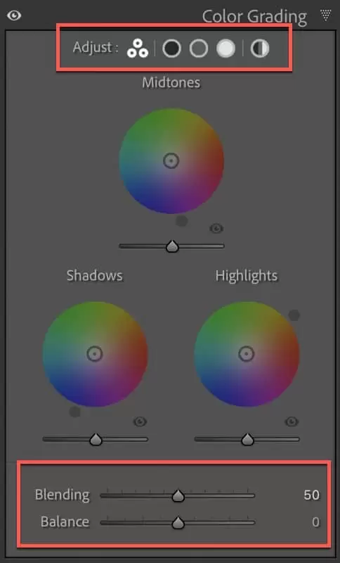 Lightroom 色彩分级面板适合在基础曝光完成后，为高光和阴影补充氛围色。