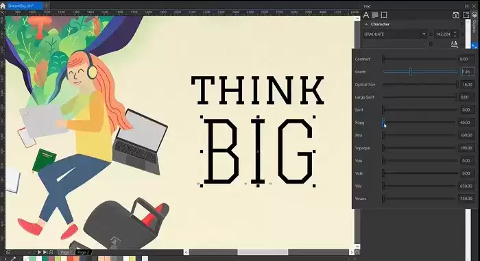 CorelDRAW 2020排版界面