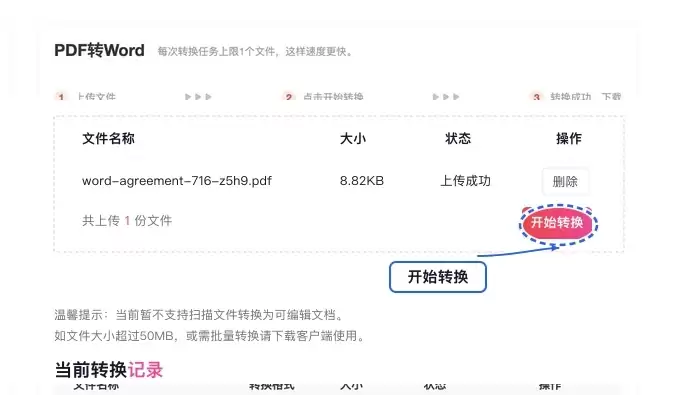 开始转换