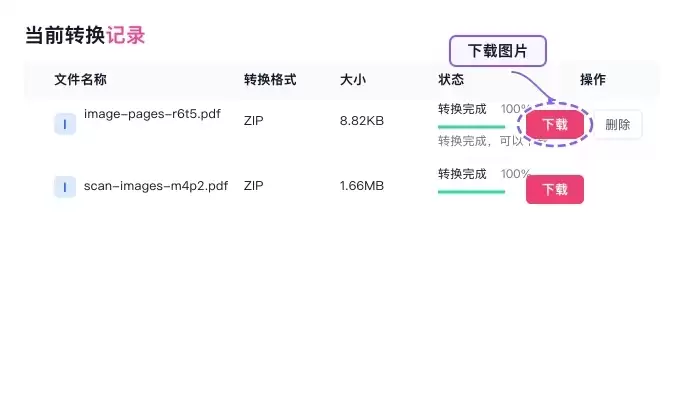 下载导出的图片文件