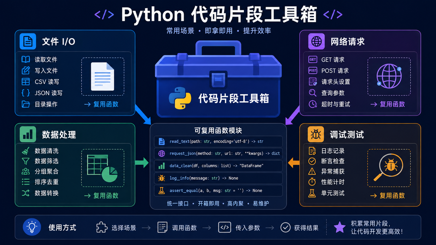 Python 代码片段工具箱的场景分区