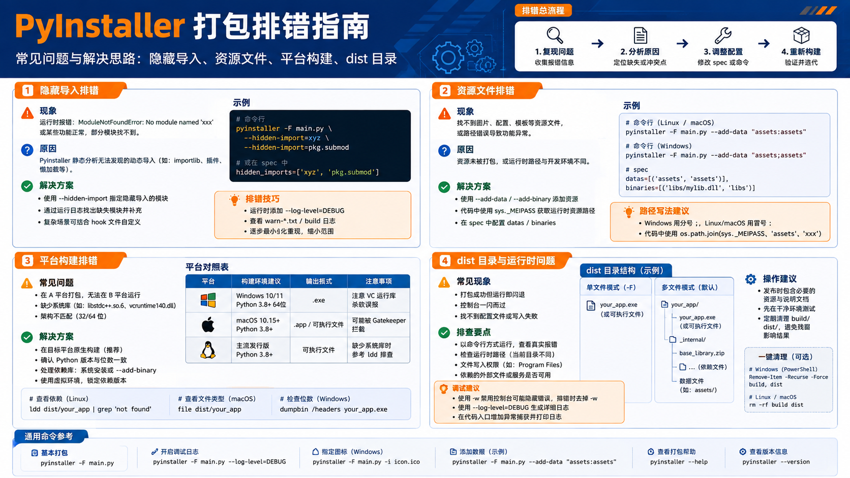 python打包成exe的工具选择与边界图