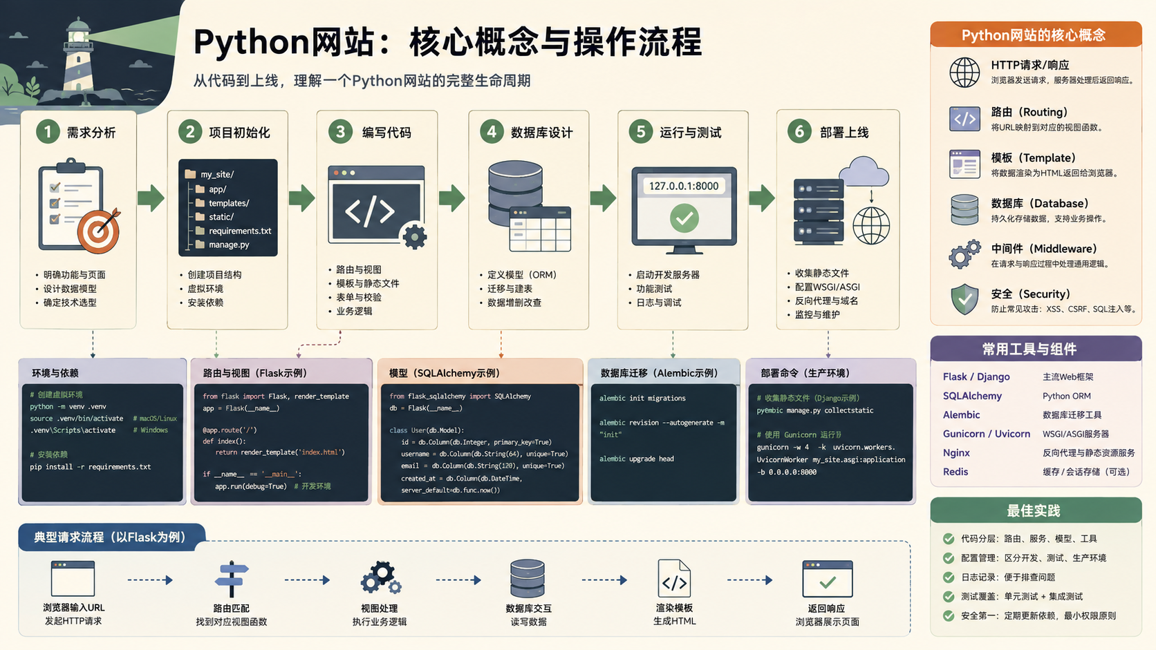 python文档核心流程图
