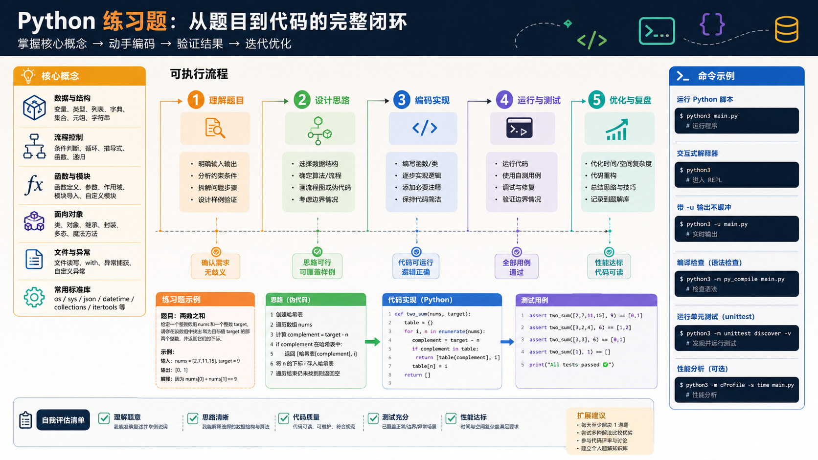 python练习题核心流程图