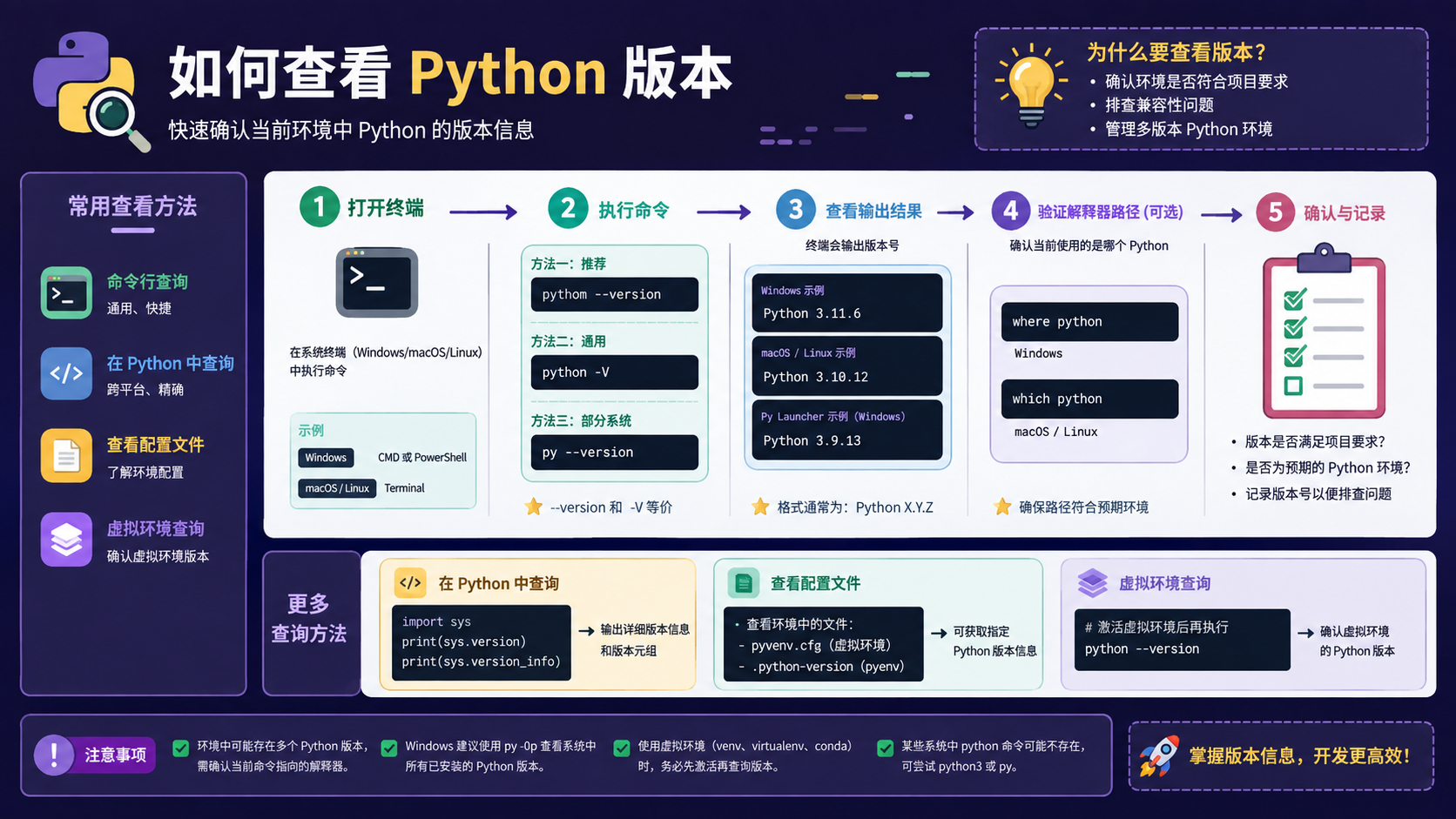 如何查看python版本核心流程图