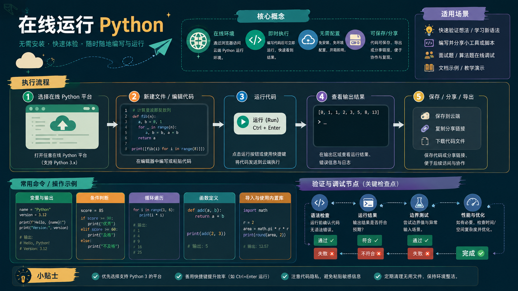 在线运行python核心流程图