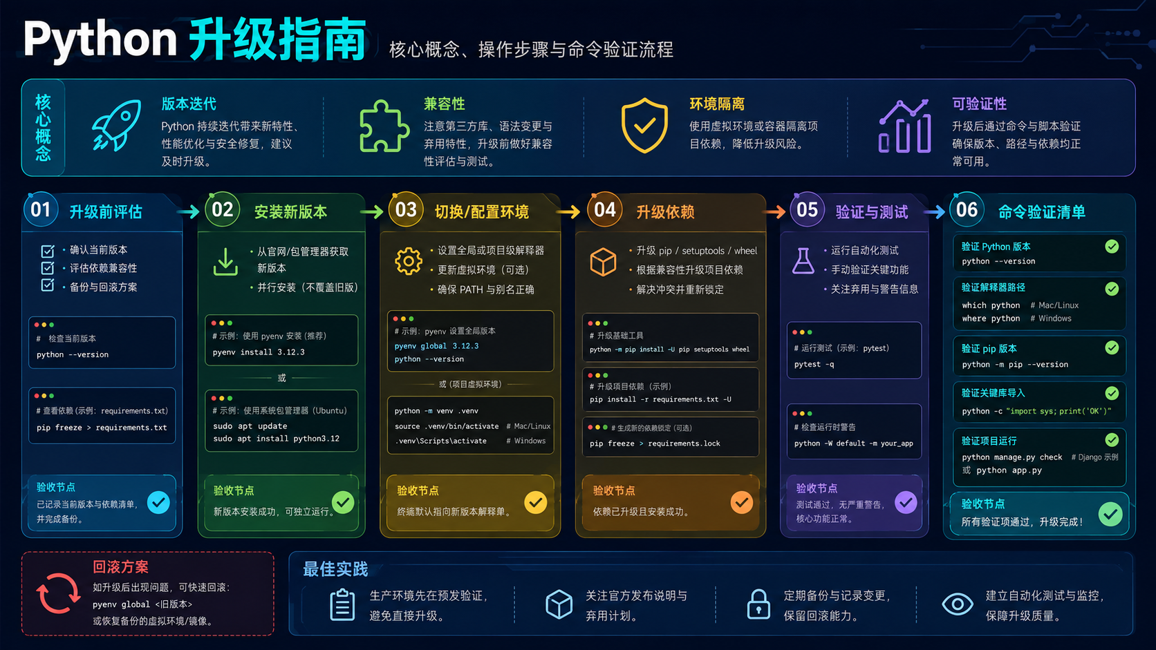 python升级避坑指南：环境隔离、依赖管理与验证流程