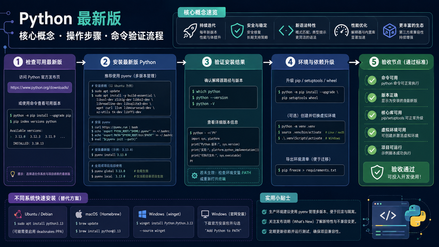 python最新版环境配置与验证：后端开发者的实操指南
