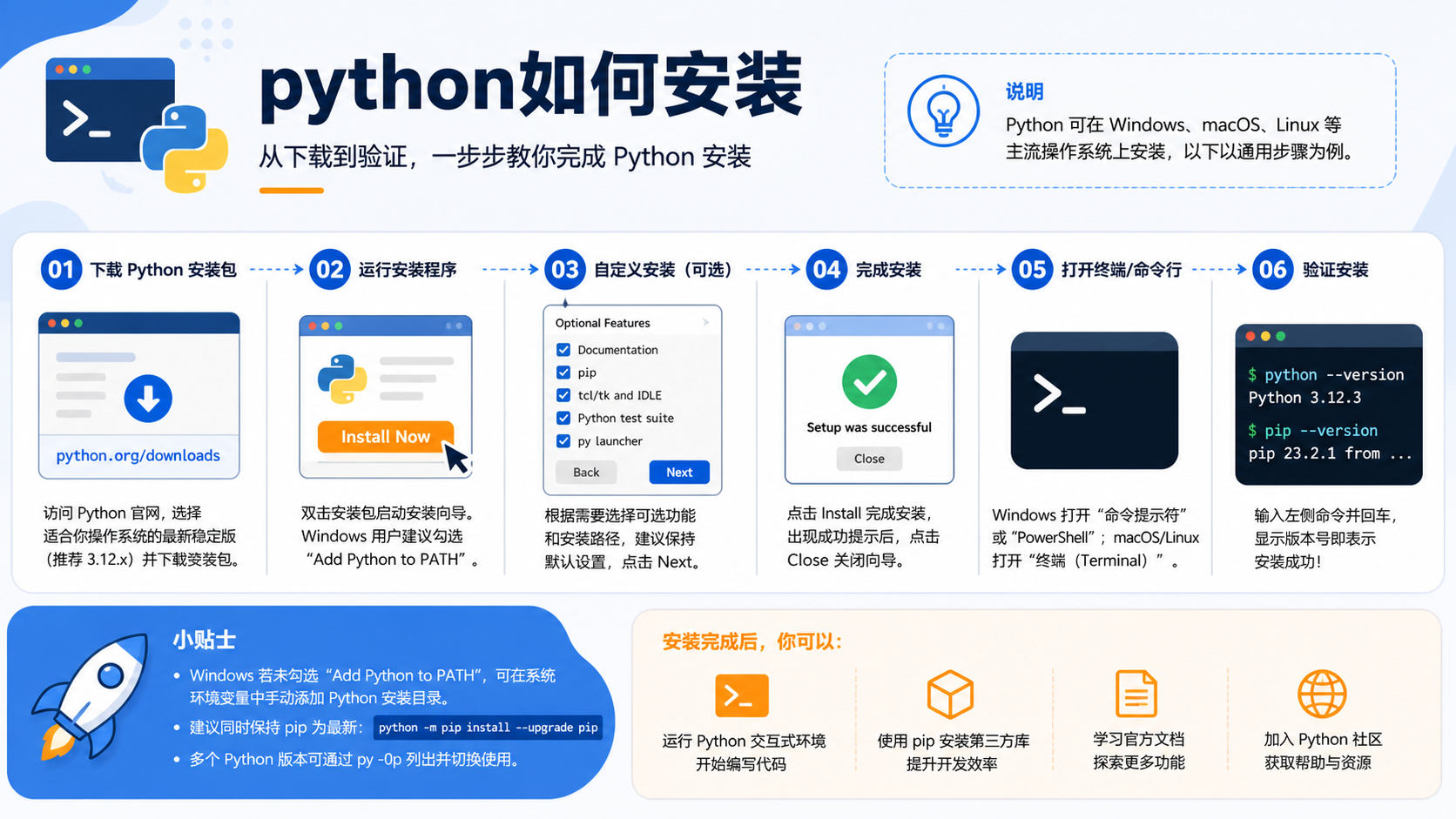 python如何安装：后端开发环境配置与验证实操