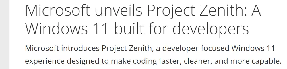 Project Zenith相关硬件或界面示意图