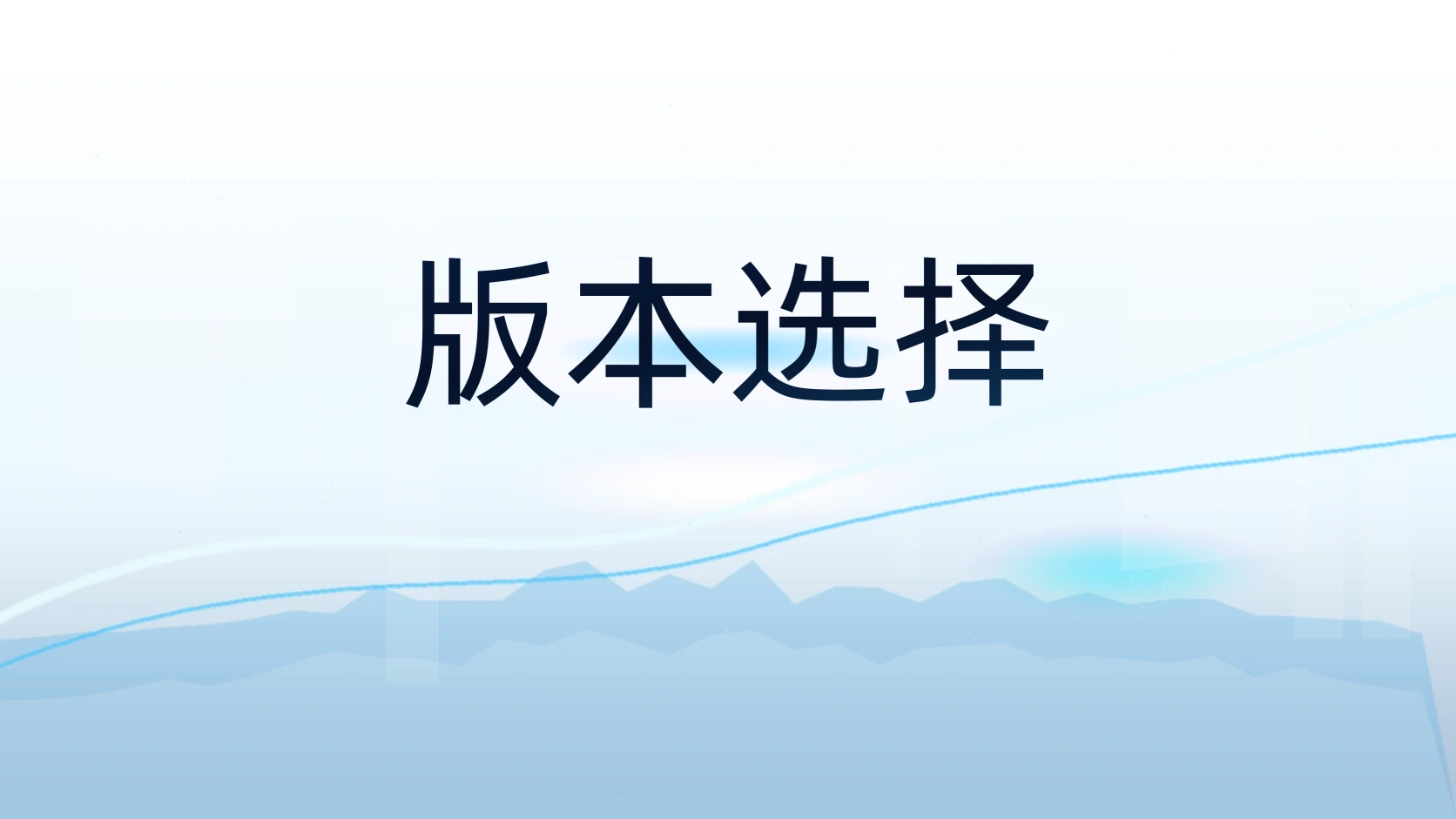 版本选择