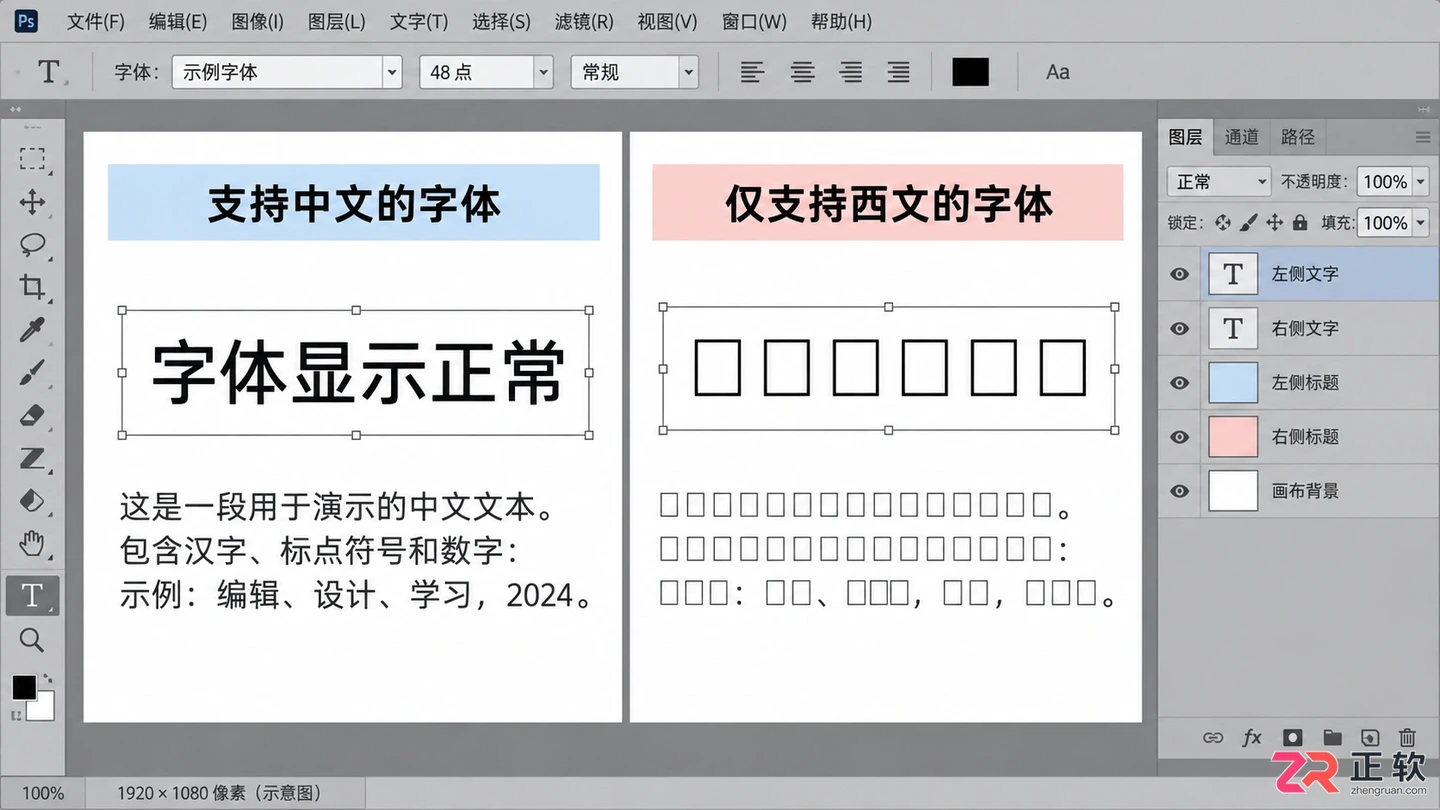 Photoshop文字库在哪里?字体下载 添加与常见问题解决方法
