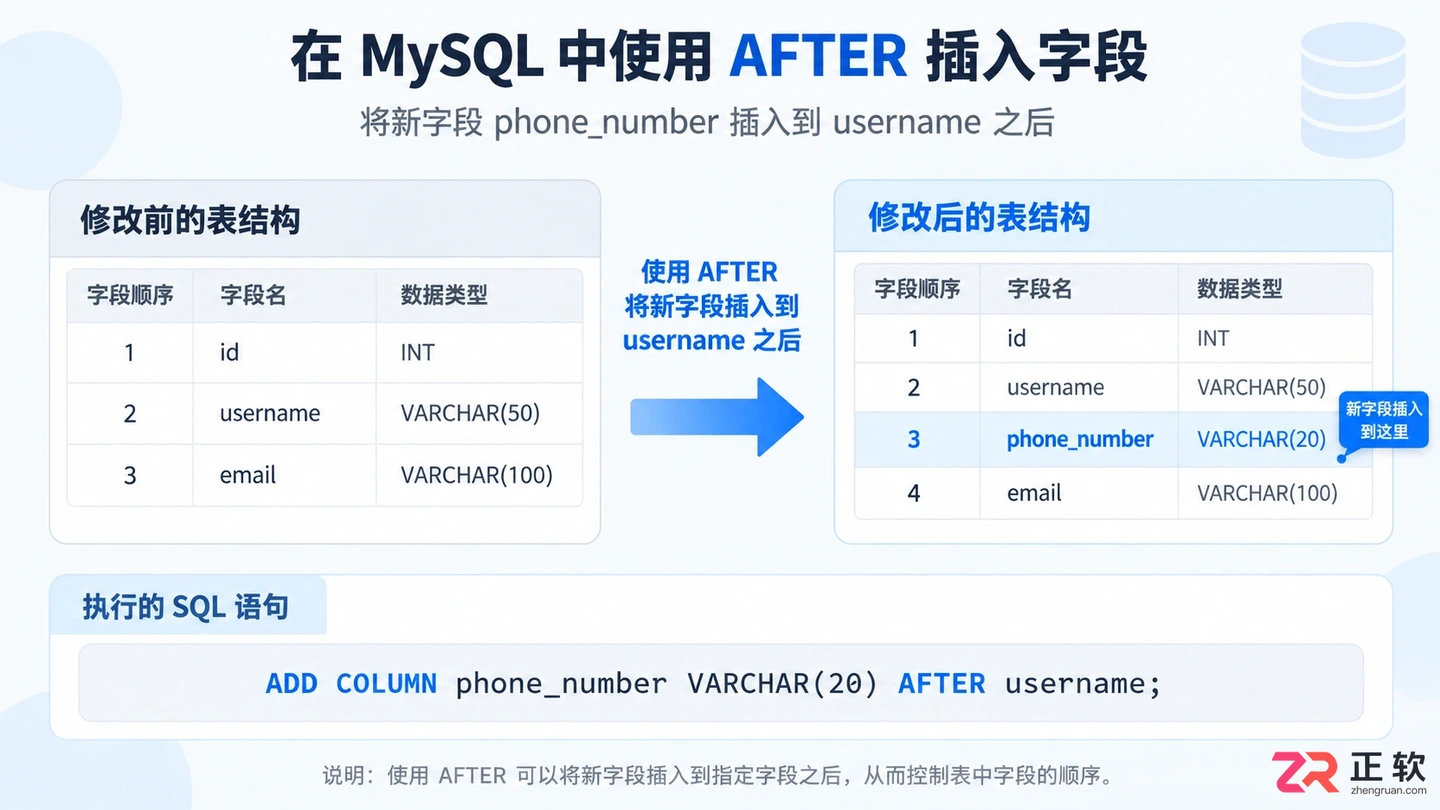 mysql添加字段语句及具体操作方法详解