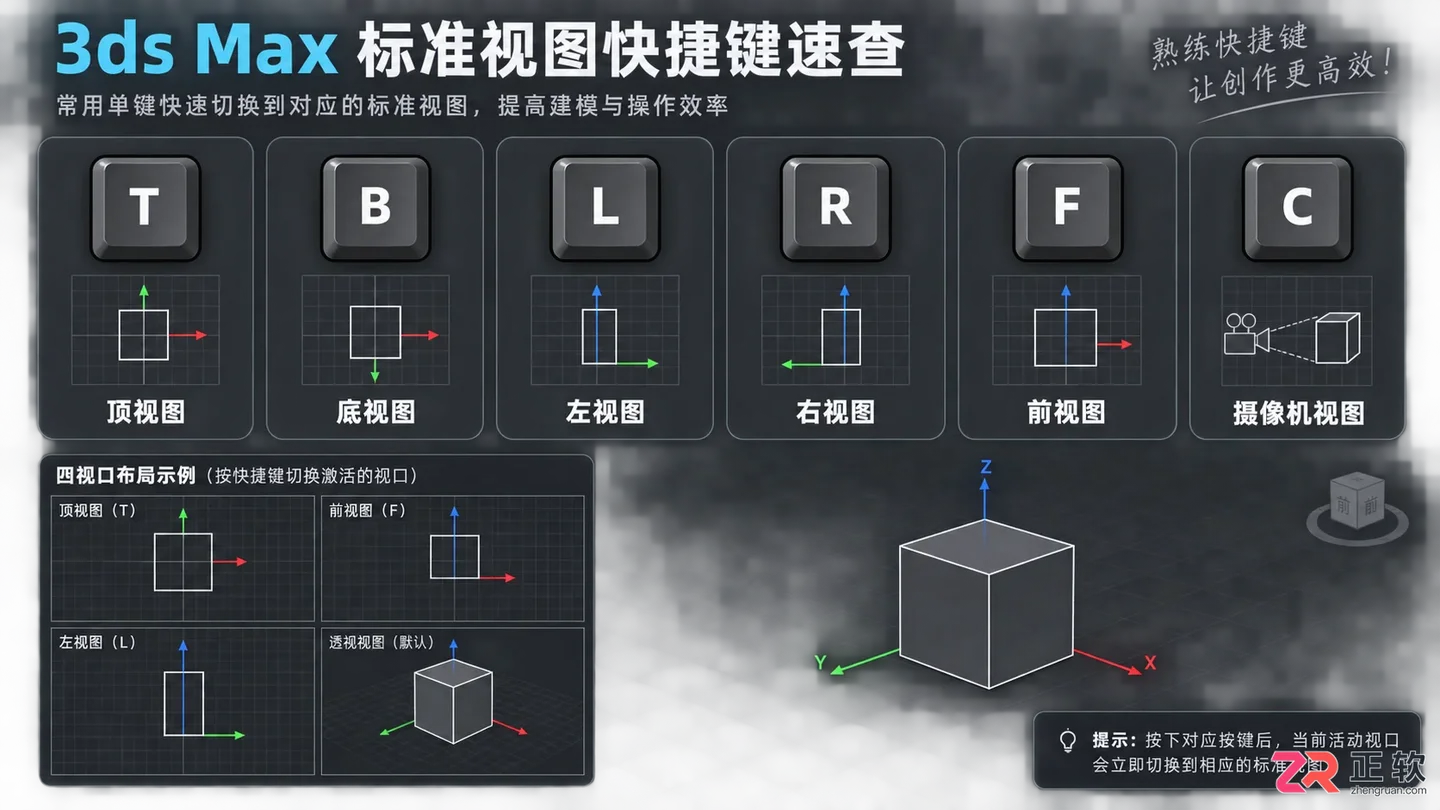 3dmax摄像机快捷键、视角调整与隐藏显示方法